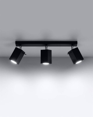 Sollux Lighting Plafon MERIDA 3 czarny