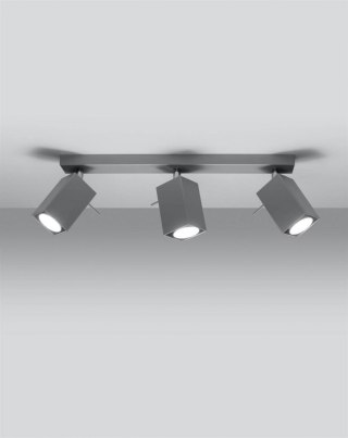 Sollux Lighting Plafon MERIDA 3 szary