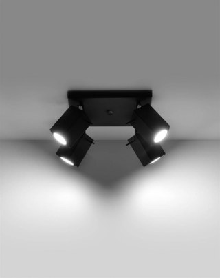 Sollux Lighting Plafon MERIDA 4 czarny