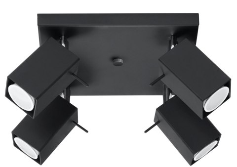 Sollux Lampa Plafon MERIDA 4 czarny
