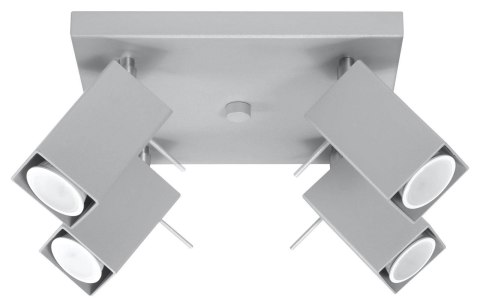 Sollux Lampa Plafon MERIDA 4 szary