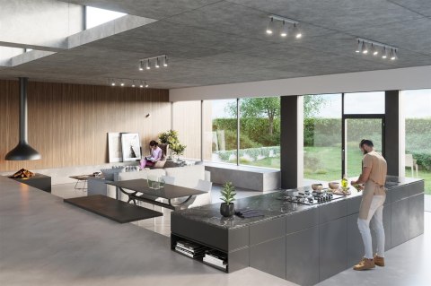 Sollux Lampa Plafon MERIDA 4 szary