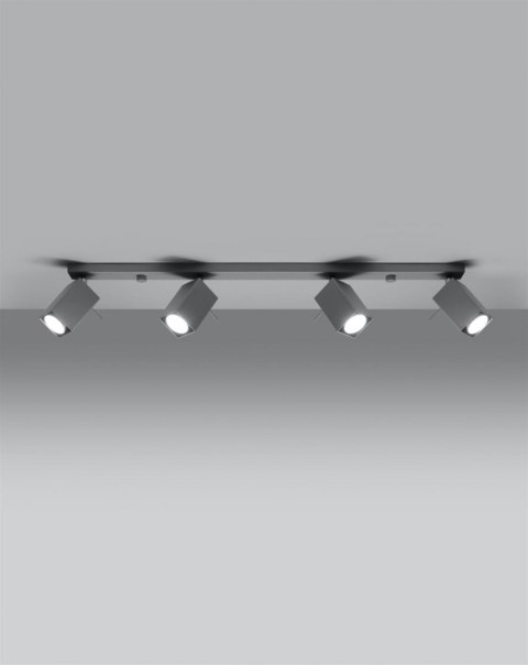 Sollux Lampa Plafon MERIDA 4L szary