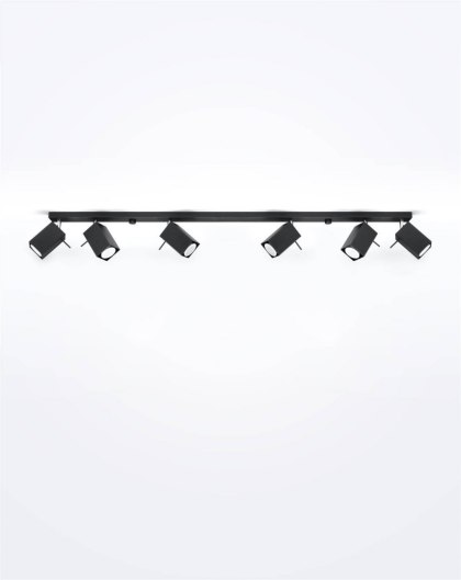 Sollux Lighting Plafon MERIDA 6L czarny
