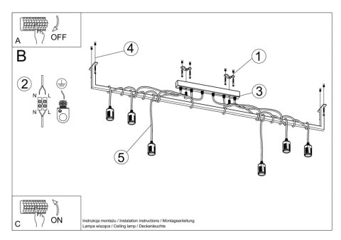 Sollux Lampa Żyrandol SALAMANCA 6