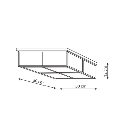 Plafon Monza 2xE14 transparentny LP-2323/2C