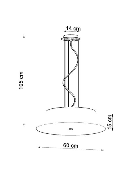Żyrandol VEGA 60 biały