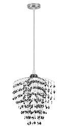 Sardi lampa wisząca 1x60w e27 Abażur chromowy