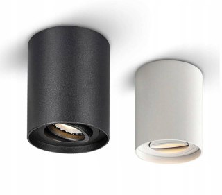 Lampa DUŻA OPRAWA NATYNKOWA HALOGENOWA TUBA LED RUCHOMA CZARNA