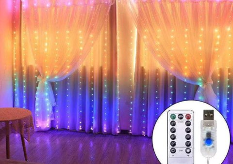 KURTYNA ŚWIETLNA - 7 KOLORÓW 3m x 2,8m