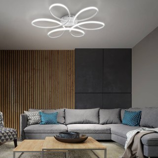 Lampa dekoracyjna Okręgi 120W biała + Pilot