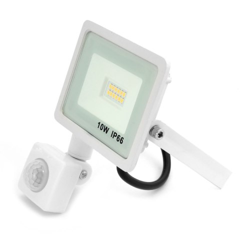 NAŚWIETLACZ Z CZUJNIKIEM RUCHU BIAŁY 10W NEUTRALNY 4000K
