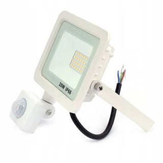 Syntron NAŚWIETLACZ Z CZUJNIKIEM RUCHU BIAŁY 20W B.NEUTRALNA 4000K