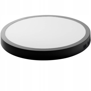 PANEL LED NATYNKOWY PLAFON OKRĄGŁY CZARNY 24W BARWA NEUTRALNA