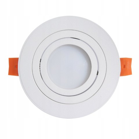 Oprawa podtynkowa oczko PÓŁTUBA ruchoma biała IP20 ZESTAW Z GNIAZDEM GU10