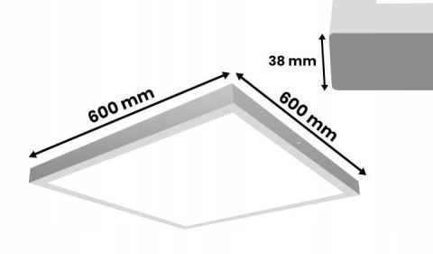 Syntron Panel LED natynkowy 60x60 40W biały PL-C05 130lm/W