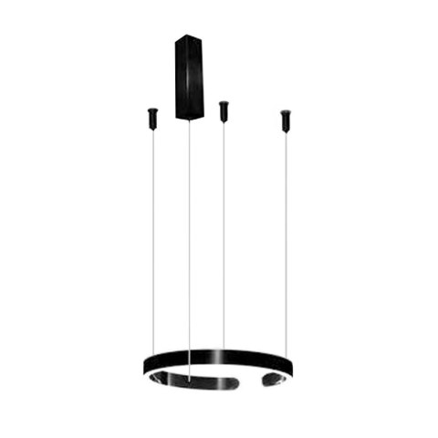Lampa LED wisząca okrąg czarna XZ-001 34W + pilot