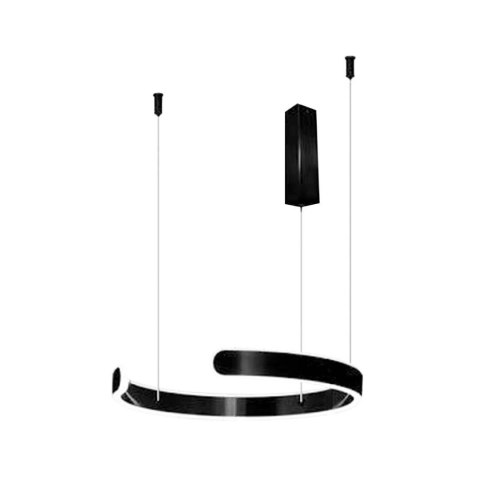 Lampa LED wisząca okrąg czarna XZ-002 42W + pilot
