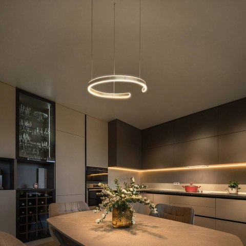 Lampa LED wisząca okrąg złota XZ-001 34W + pilot