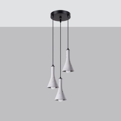 Sollux Lighting Lampa wisząca REA 3P beton