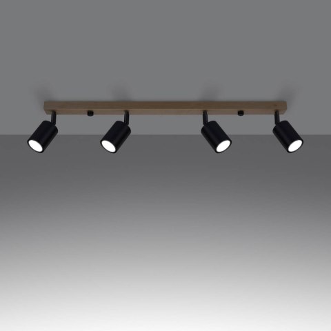 Plafon VERDO 4 czarny