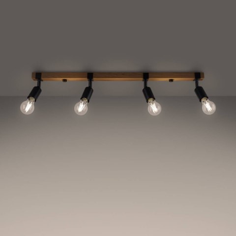 Plafon ZUCA 4 czarny