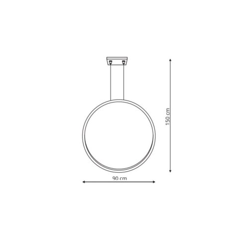 Lampa wisząca Mirror duża 1xLED czarna LP-999/1P L BK