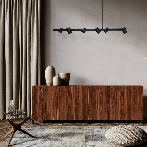 Lampa wisząca Snow 6 czarna 6xGU10 Light Prestige