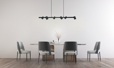 Lampa wisząca Snow 6 czarna 6xGU10 Light Prestige