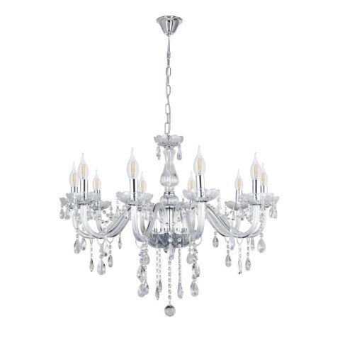 Cristallo lampa wisząca chromowy 10x40W E14 transparentny 30-30351