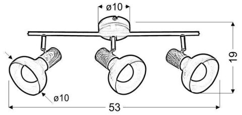 Lampa sufitowa wisząca listwa 3xE14 biały PUERTO 93-62673 na stanie