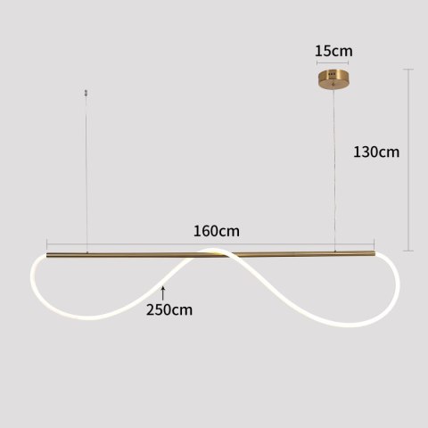 Lampa wisząca Meleca M złota LED CCT Light Prestige