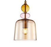 Light Prestige Lampa wisząca Tropea bursztynowa 1xE27