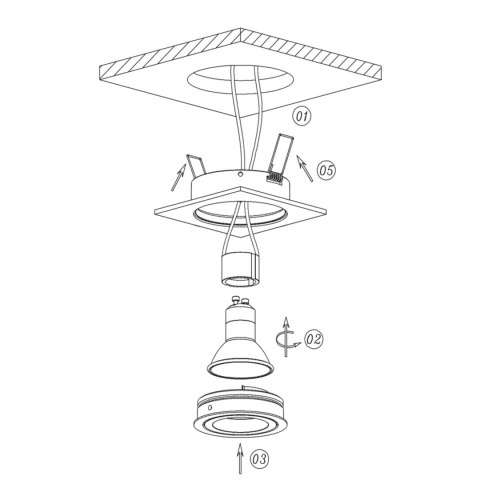 Oczko podtynkowe Lagos białe IP65 1xGU10 Light Prestige