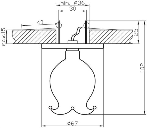 Candellux Sk-38 Oprawa Stropowa Stała Szkło Kwiat Dzwonek