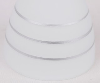 Kinkiet ścienny chromowy z kryształkiem biały klosz Simpli Candellux 21-64288