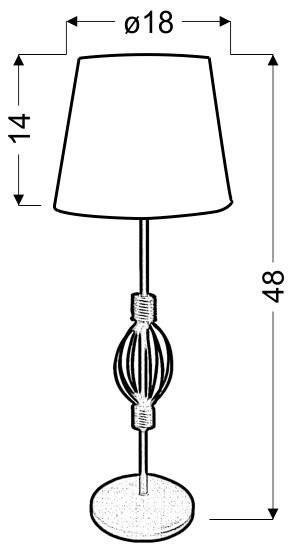 ROSETTE 2 LAMPA GABINETOWA 1X40W E14 AB. POMARAŃCZOWY