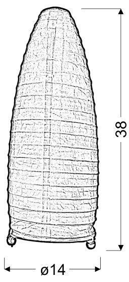 Lampa Stołowa Papierowa Candellux Papirus 41-88287 Biała E14