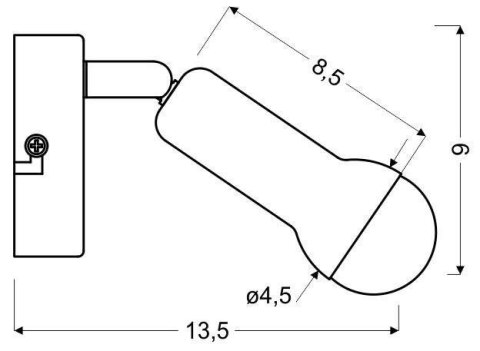 Lampa ścienna kinkiet 1X40W E14 Satyna Nikiel ARC 91-63281