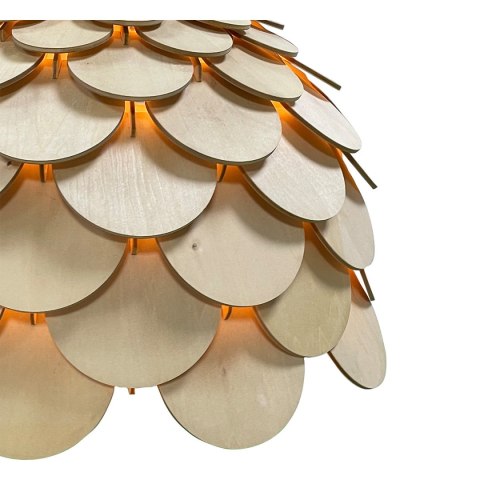 Lampa wiszaca Burgo mała drewniana 1xE27 Light Prestige