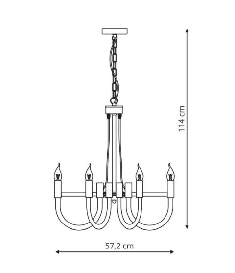 Lampa wisząca Como 6xE14 czerwona LP-90103/6P RED
