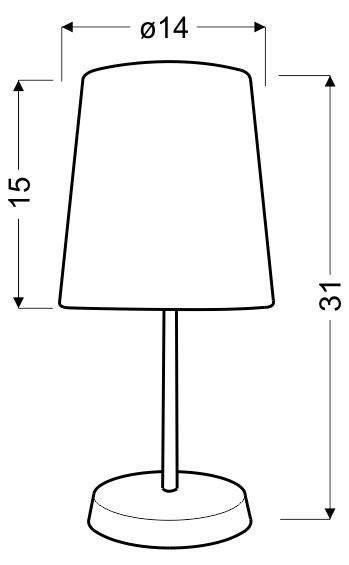 Lampka stołowa nocna pomarańczowa w kropki Gala 41-98286