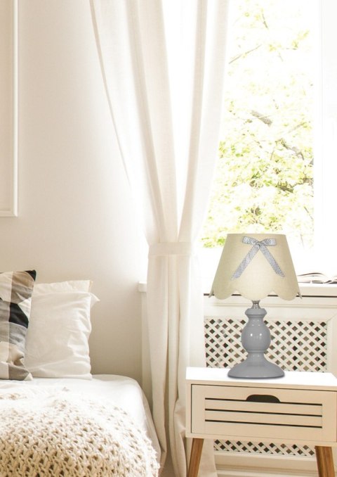 Lampka stołowa szara kokardka Whilma 41-64127