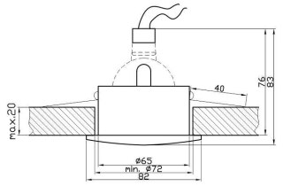 Oprawa Stropowa Candellux 2211411 Sh-10 Ip65 Mr16