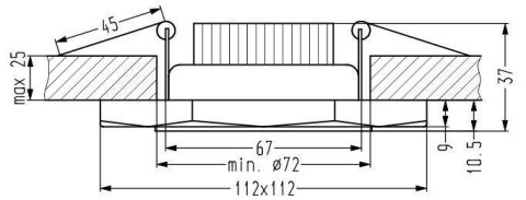 Oprawa stropowa biała ośmiokąt LED SSP-24 2263922