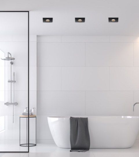 Oprawa stropowa hermetyczna IP65 czarna kwadrat SH-13 2273136