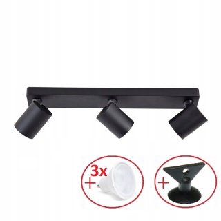Spot Snow 3 czarny 3xGU10 Light Prestige