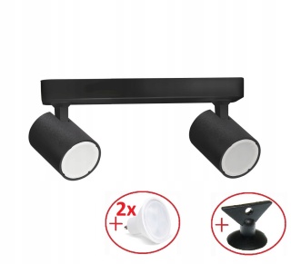 Spot Snow 2 czarny 2xGU10 Light Prestige
