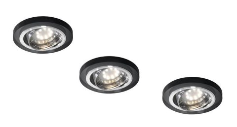 Zestaw Trzech Opraw Candellux Ss-15 Czarne Bez Zarówki