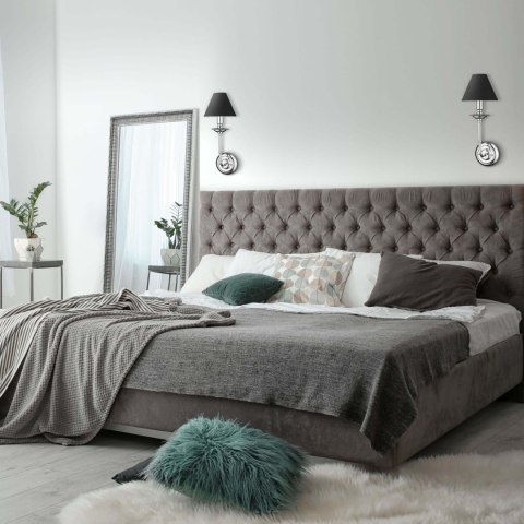 Kinkiet Glamour srebrno - czarny 1xE14 Light Prestige